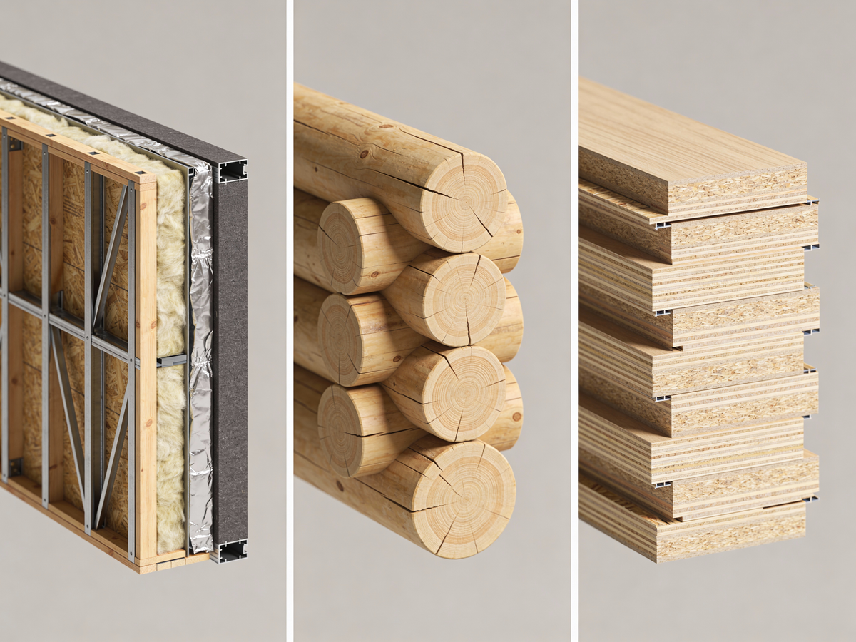 Porównanie technologii budowy: szkielet, bale i CLT, z których powstaje drewniany dom